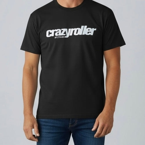 Tee Shirt CrazyRoller archives BIG LOGO Noir et Blanc.